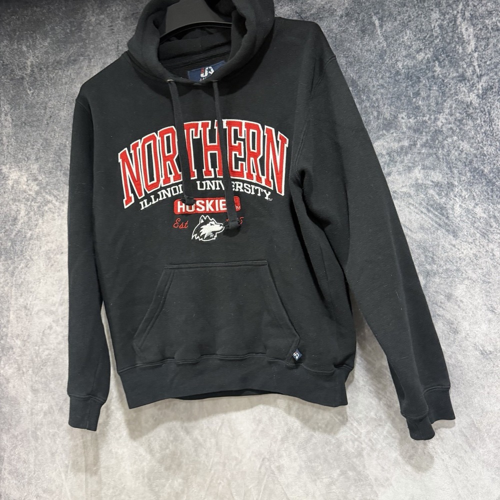 Northern Illinois University Huskies J America Hoodie Black Pullover XS NIU